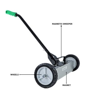 MOJ - WORKLAND 18" MAGNETIC SWEEPER WITH WHEELS
